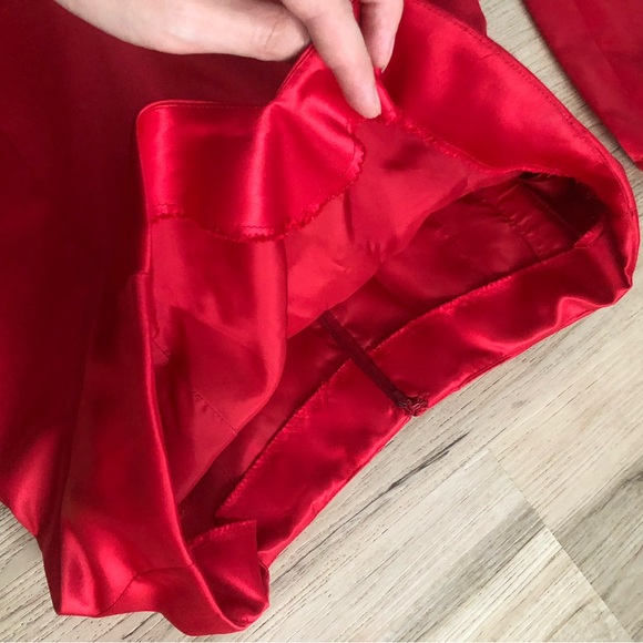 Vintage Strapless Formal Cocktail Prom Dress w Tiered Ruffle Bottom - Picture 12 of 16
